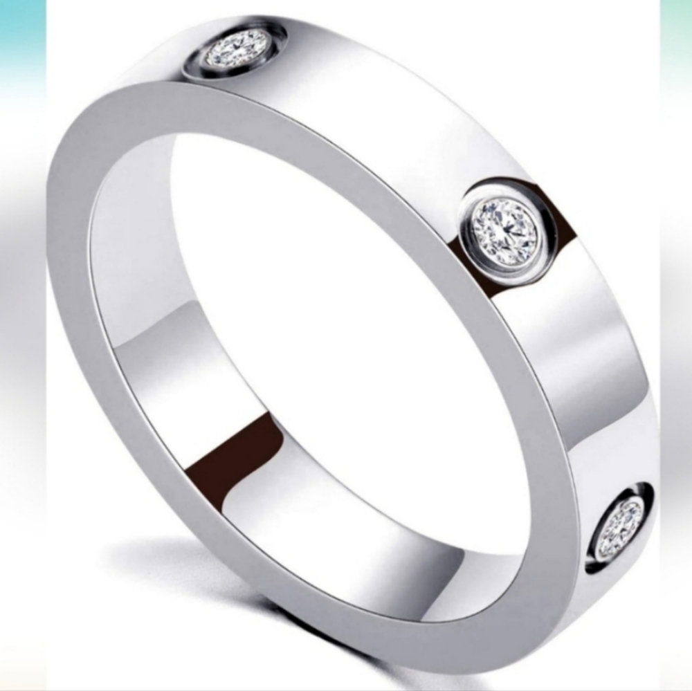 Macy's 18 Carat White Gold Plated with Crystal Accents